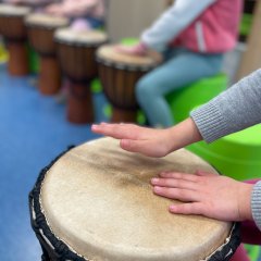 Drumming with the djembi