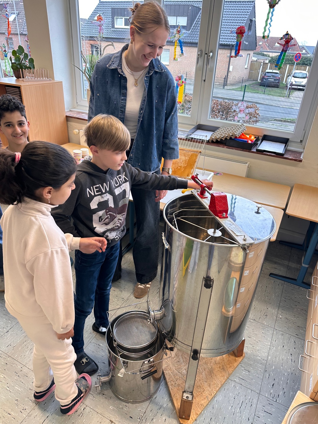 Visit from a beekeeper